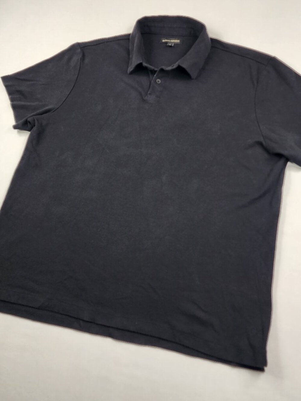 Banana Republic Men's Size Large Black Luxury Touch Ultra-Soft Short Sleeve Polo